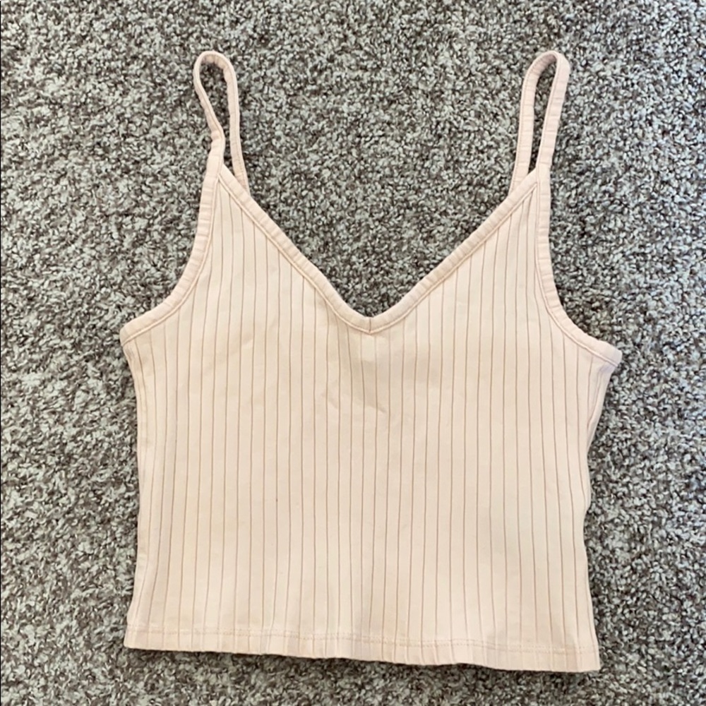 Divided pink crop top